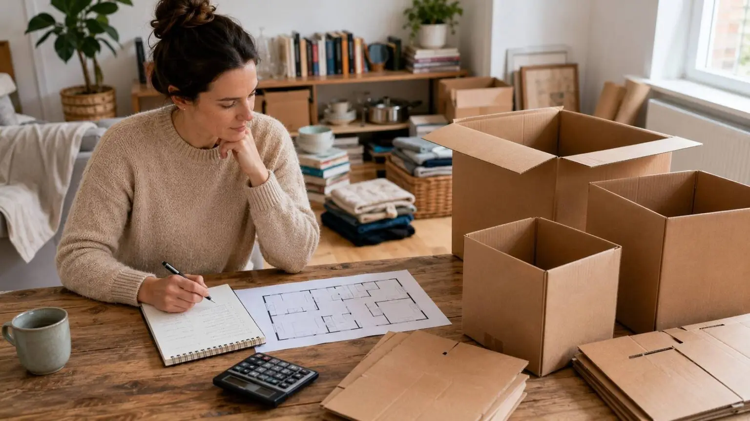 Aantal verhuisdozen berekenen voor het inpakken van een woning