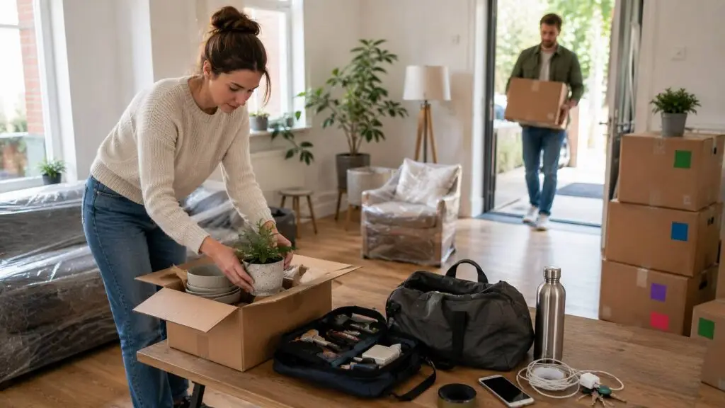 Verhuizen met essentiële spullen klaar voor de verhuisdag