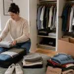 Kleding verhuizen door de garderobe te sorteren en praktisch in te pakken
