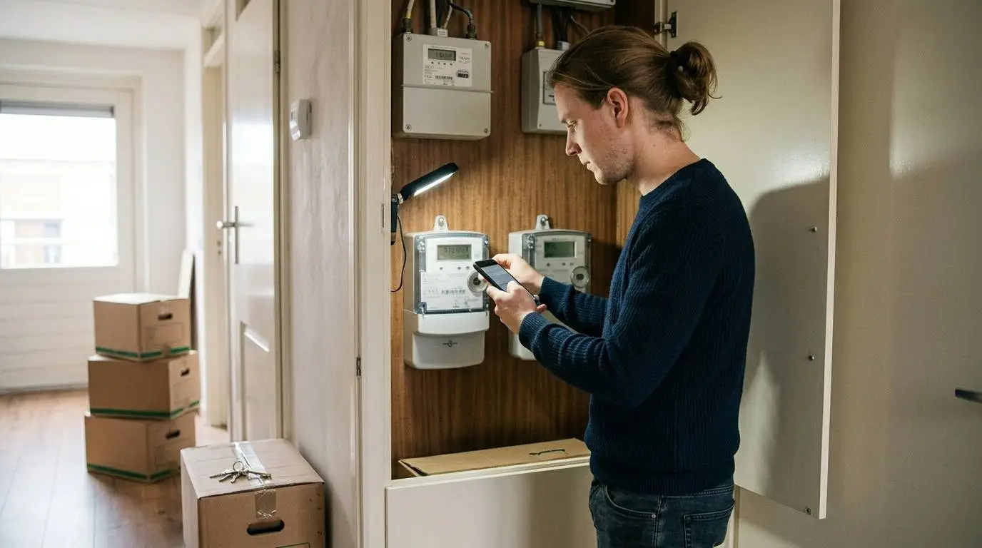 Meterstanden doorgeven verhuizen na het opnemen van de energiemeters